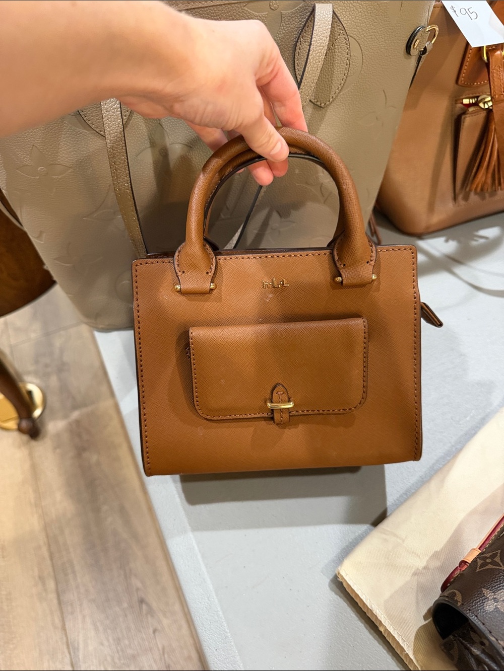 Brown Leather Top-Handle Mini Satchel - Unknown Brand
